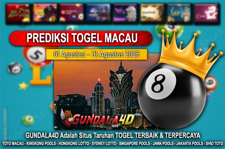 PREDIKSI TOGEL MACAU TANGGAL 29 AGUSTUS 2025